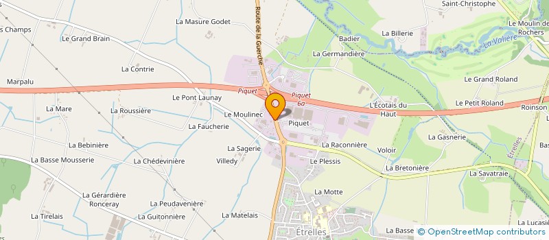 localisation de l'entreprise B10F  ETRELLES