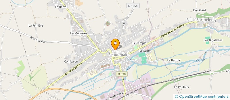 localisation de l'entreprise B17 à BEAUREPAIRE