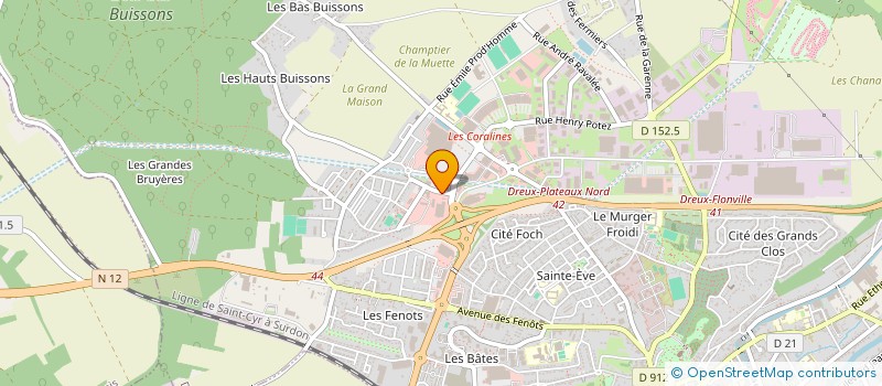 localisation de l'entreprise B2 à DREUX