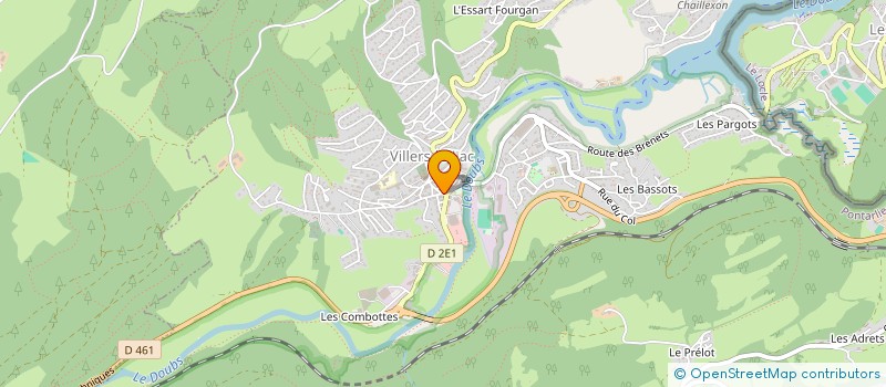 localisation de l'entreprise B2 à VILLERS-LE-LAC