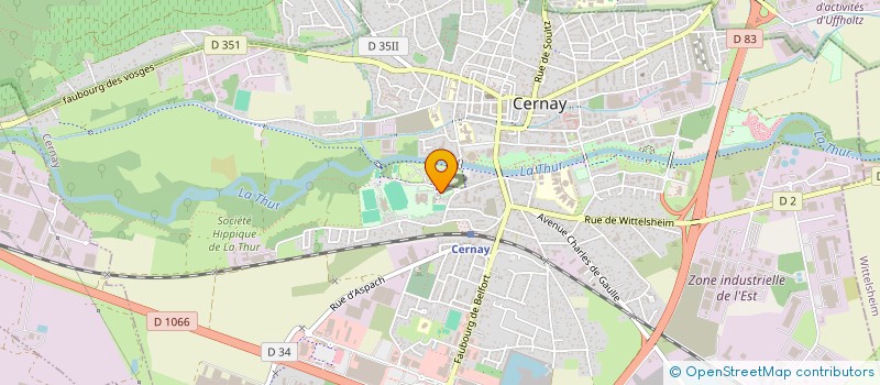 localisation de l'entreprise B2 PROD  CERNAY