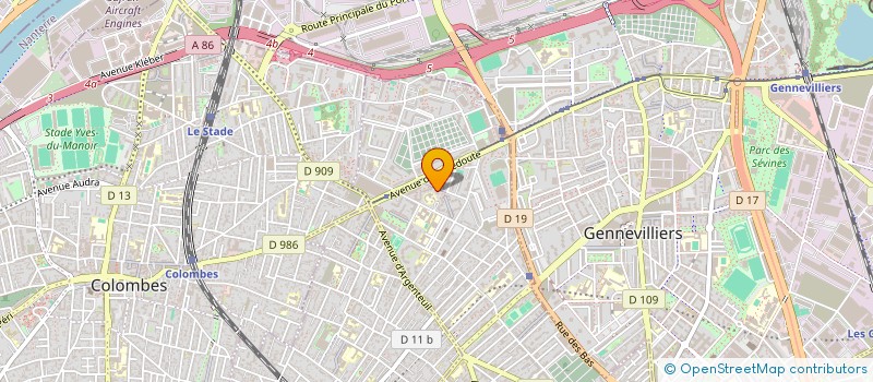 localisation de l'entreprise B20 BTP  ASNIERES-SUR-SEINE