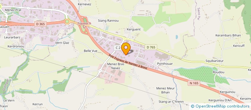 localisation de l'entreprise B20 PRODUCTION à SAINT-EVARZEC