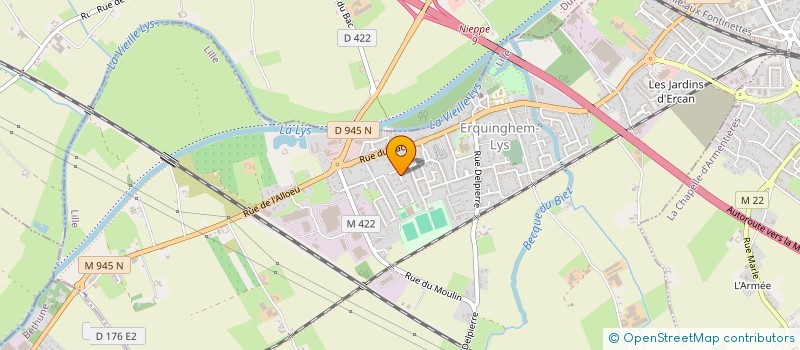 localisation de l'entreprise B2A  ERQUINGHEM-LYS