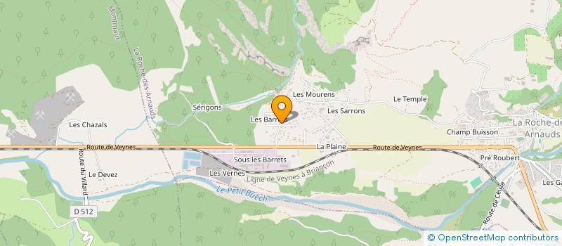 localisation de l'entreprise B2A  LA ROCHE-DES-ARNAUDS