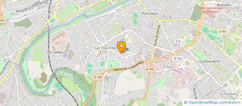 localisation de l'entreprise B2AM  LIGUGE