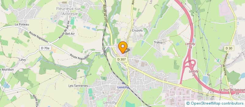 localisation de l'entreprise B2BIM à FLEURIEUX-SUR-L'ARBRESLE