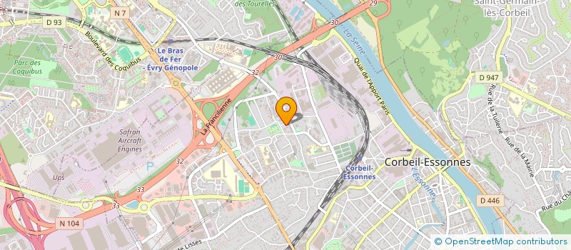 localisation de l'entreprise B2BSERVICE à CORBEIL-ESSONNES
