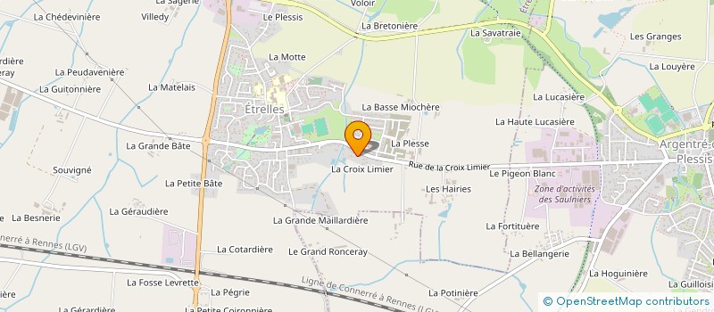 localisation de l'entreprise B2C  ETRELLES