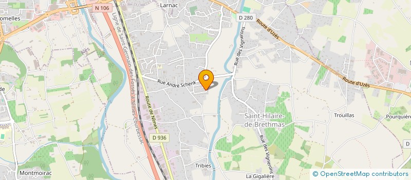 localisation de l'entreprise B2C AUTOMOBILES  SAINT-HILAIRE-DE-BRETHMAS