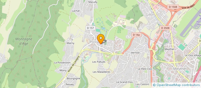 localisation de l'entreprise B2D CONSEIL à POISY