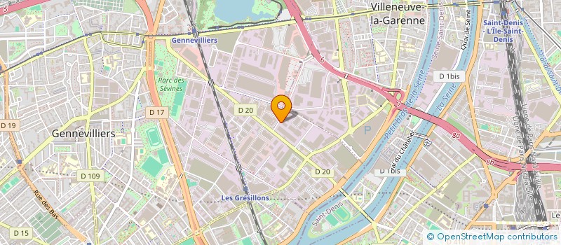 localisation de l'entreprise B2D INVEST à GENNEVILLIERS