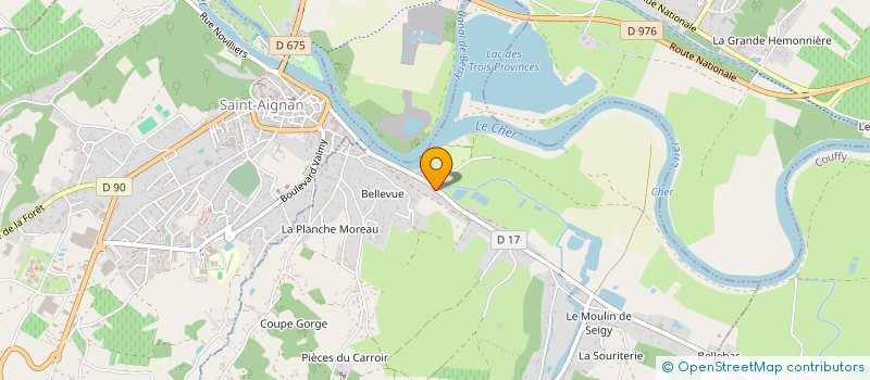 localisation de l'entreprise B2D3  SEIGY