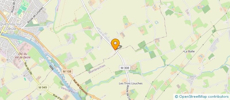 localisation de l'entreprise B2E  QUESNOY SUR DEULE