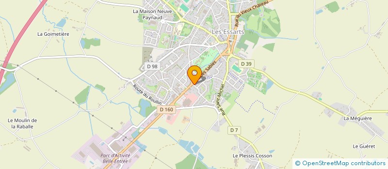 localisation de l'entreprise B2E à ESSARTS-EN-BOCAGE