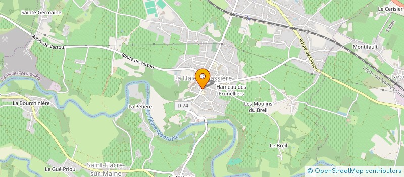 localisation de l'entreprise B2H  LA HAIE-FOUASSIERE