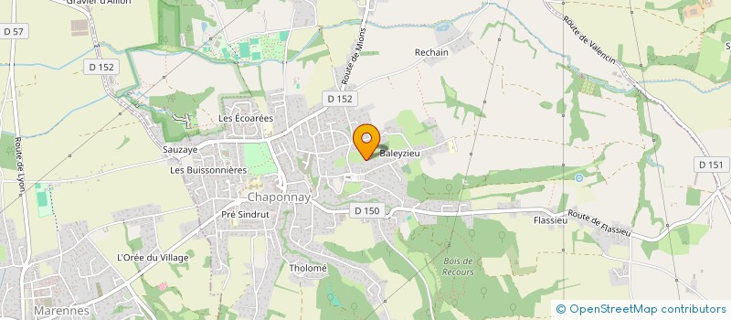 localisation de l'entreprise B2H INVEST  CHAPONNAY