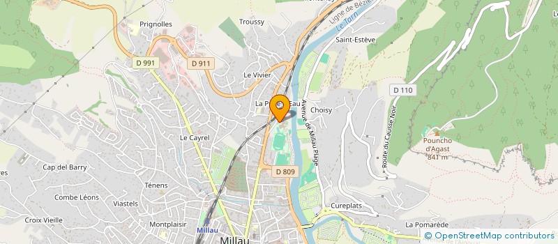 localisation de l'entreprise B2L CONSTRUCTIONS à MILLAU