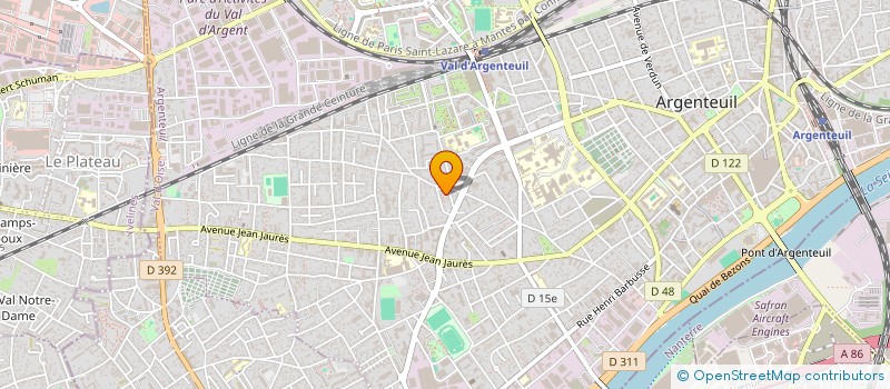 localisation de l'entreprise B2M  ARGENTEUIL