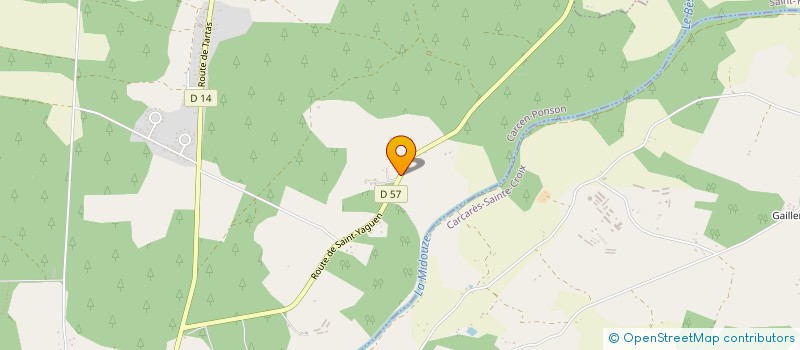 localisation de l'entreprise B2M  CARCEN-PONSON