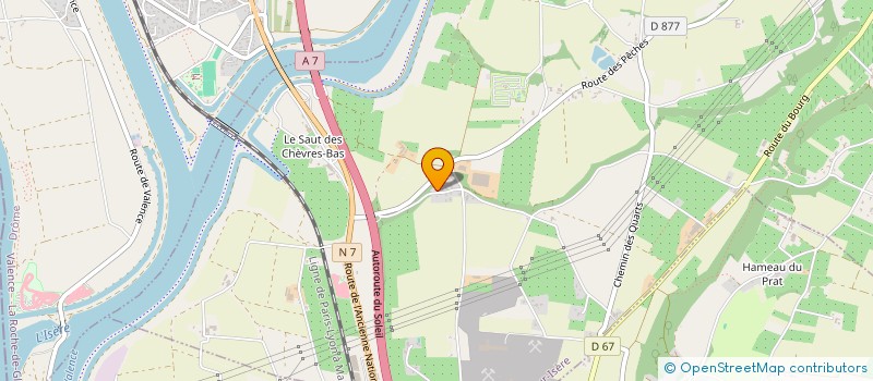 localisation de l'entreprise B2M  CHATEAUNEUF-SUR-ISERE