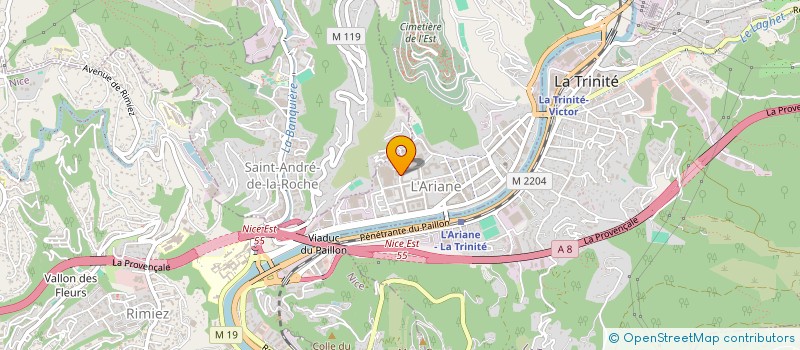 localisation de l'entreprise B2M CONSEILS  NICE