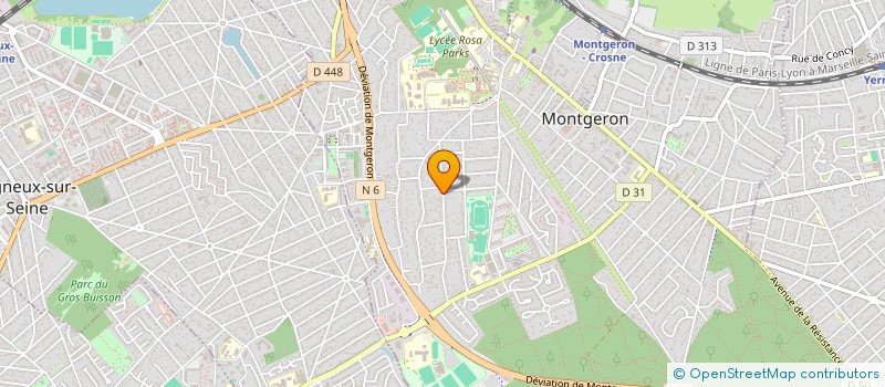 localisation de l'entreprise B2M IMMO à MONTGERON