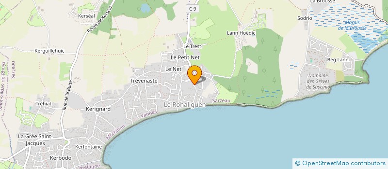 localisation de l'entreprise B2M MENUISERIE à SARZEAU