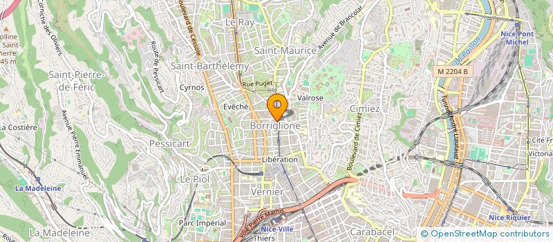 localisation de l'entreprise B2M PACA à NICE