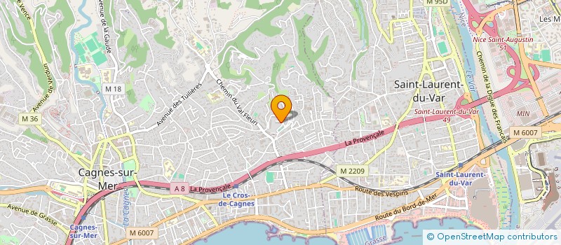 localisation de l'entreprise B2R à CAGNES-SUR-MER