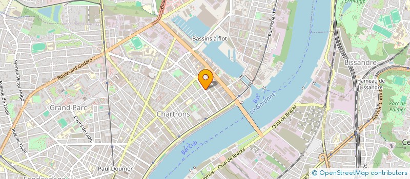localisation de l'entreprise B2RP à BORDEAUX