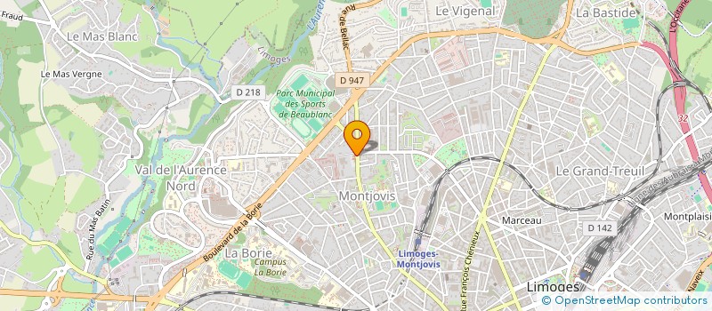 localisation de l'entreprise B2S à LIMOGES