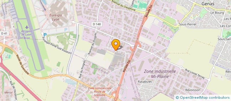 localisation de l'entreprise B2SP  CHASSIEU