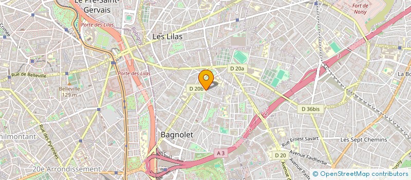 localisation de l'entreprise B2T ELEC à BAGNOLET