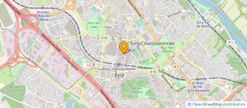 localisation de l'entreprise B3  EVRY-COURCOURONNES