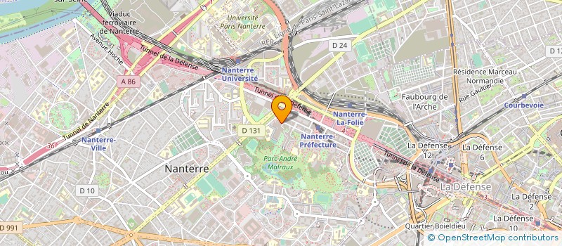 localisation de l'entreprise B3E à NANTERRE