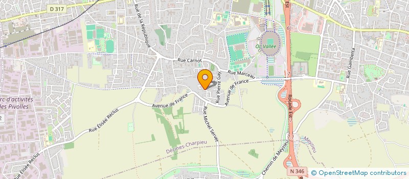 localisation de l'entreprise B3F  DECINES-CHARPIEU