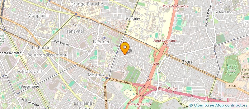 localisation de l'entreprise B3G  BRON