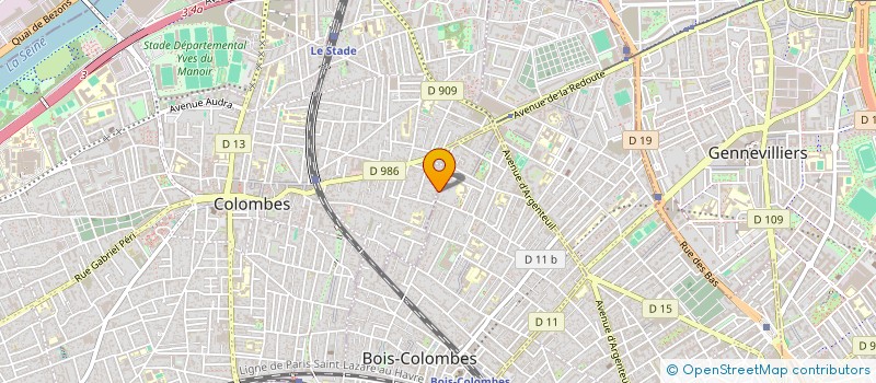 localisation de l'entreprise B3M à COLOMBES