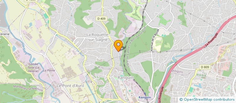 localisation de l'entreprise B4 AZUR à LA ROQUETTE-SUR-SIAGNE