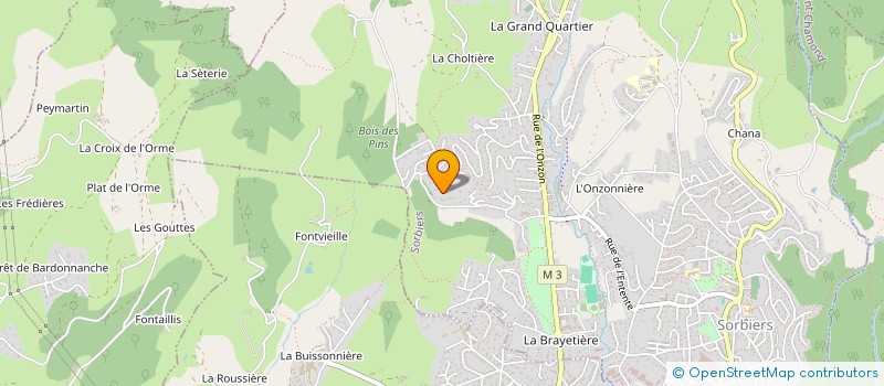 localisation de l'entreprise B4C à SORBIERS