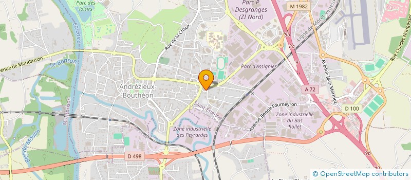 localisation de l'entreprise B4G2  ANDREZIEUX-BOUTHEON