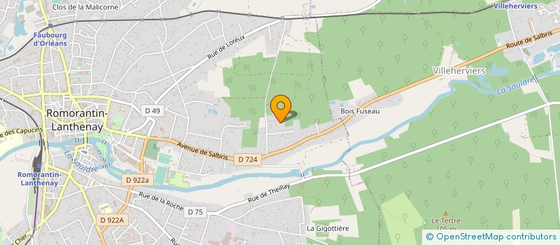 localisation de l'entreprise B4J CONNECT à ROMORANTIN-LANTHENAY