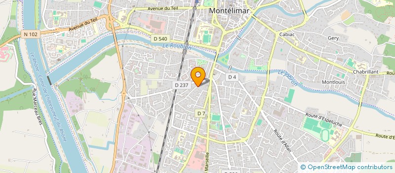 localisation de l'entreprise B7 CONSEIL  MONTELIMAR