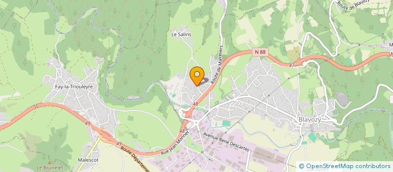 localisation de l'entreprise B7 INVESTISSEMENTS  BLAVOZY