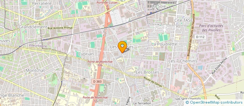 localisation de l'entreprise B7BUS à VILLEURBANNE