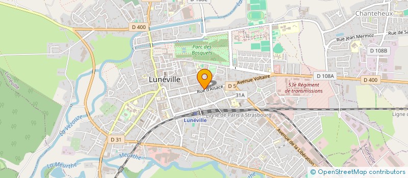 localisation de l'entreprise BA.BANE à LUNEVILLE