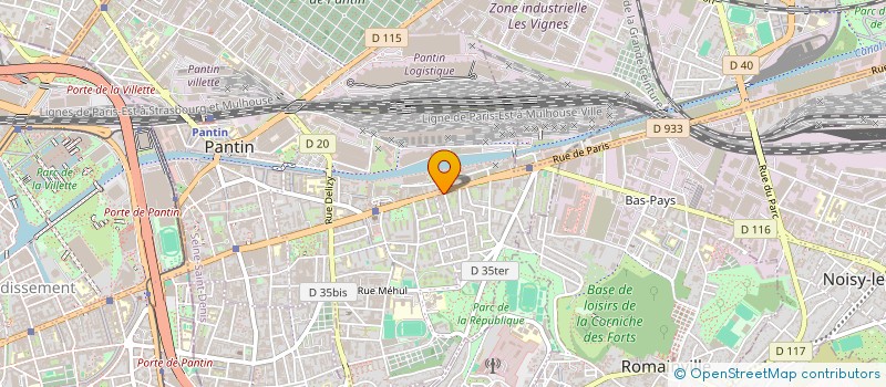 localisation de l'entreprise BA BU 158  PANTIN