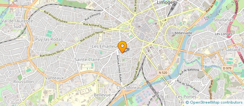 localisation de l'entreprise BA CHARITE à LIMOGES