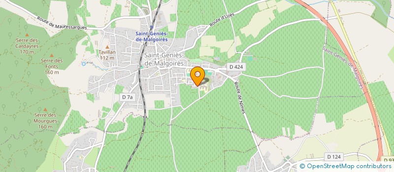 localisation de l'entreprise BA ELEC 30  SAINT-GENIES-DE-MALGOIRES